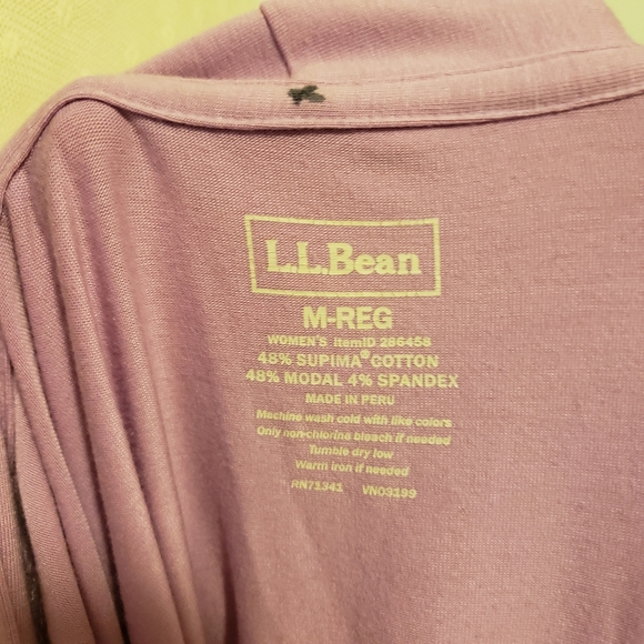L.L. Bean Lilac Purple Open Cardigan - Picture 8 of 8